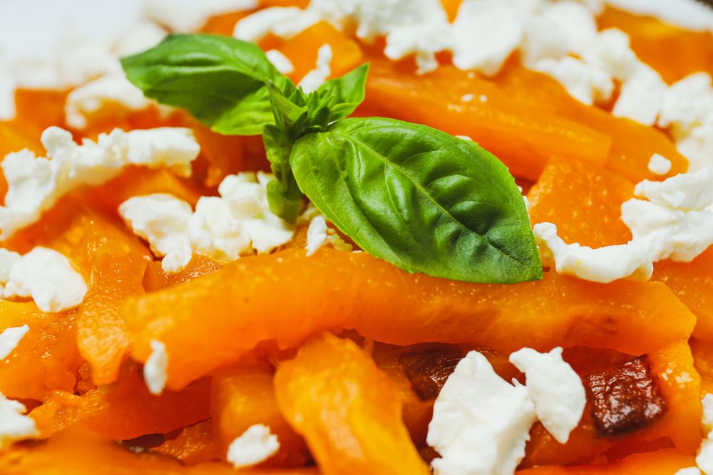 Fall season tasty food concept - baked pumpkin