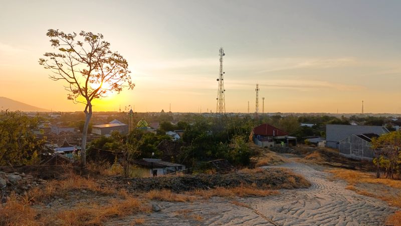 sunset view in the city