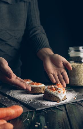 homemade carrot cake with oatmeal