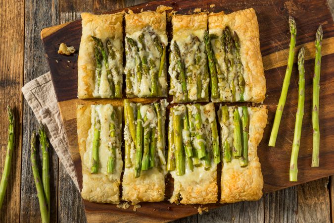 Homemade Baked Puff Pastry Asparagus Tart