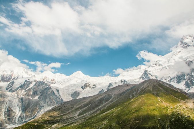 Lush rolling hills in Fairy Meadows, Pakistan