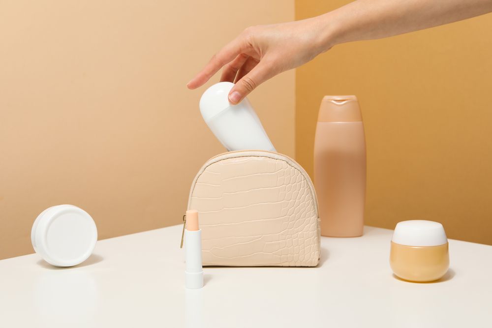 Bath accessories, toilet bag for different self care items