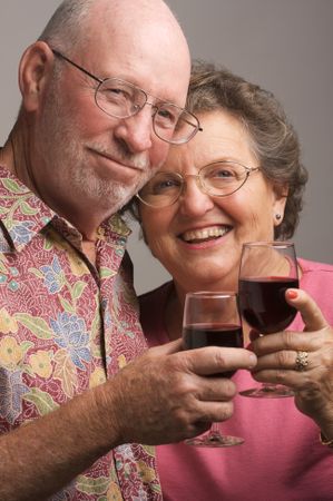 Happy Mature Couple Toasting