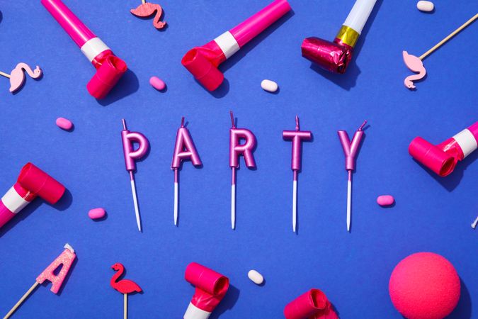 Concept of party and celebration, accessories for party