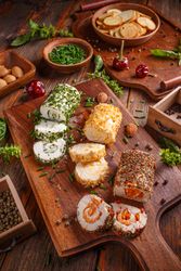 3 mini cheese appetizers