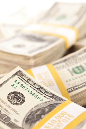 Stacks of One Hundred Dollar Bills