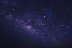 Milky way galaxy with stars and space dust in the universe