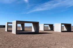 Untitled box-like art, "Judd's cubes," by Donald Judd, Marfa, Texas e4B3eb
