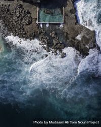 Aerial view of North Rock Curl Pool in Sydney, Australia 48PaY4