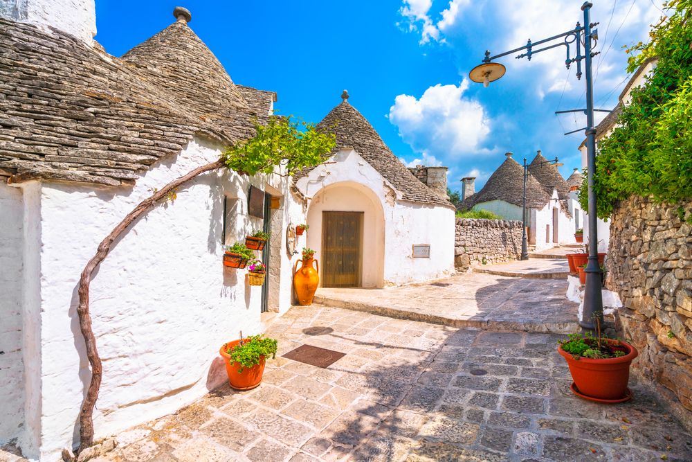 Trulli of typical houses in Alberobello, Apulia, Italy