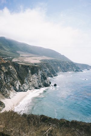 Rocky cliffs over Californian coast