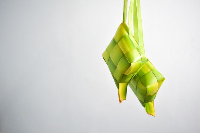 Close up Ketupat and copy space