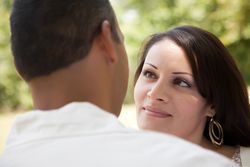 Hispanic Couple in the Park