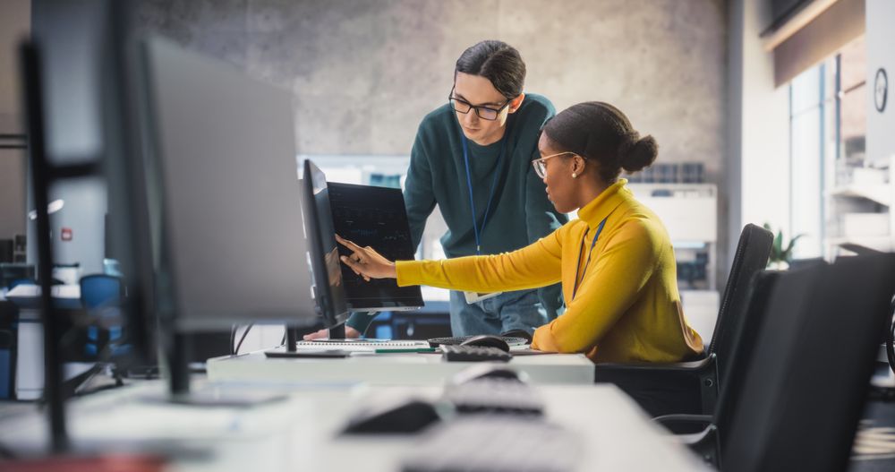 Diverse Scholars Talking, Study and Prepare for Computer Science Exams
