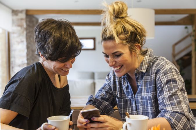 two women at home