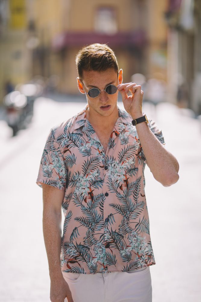Handsome man standing on the street