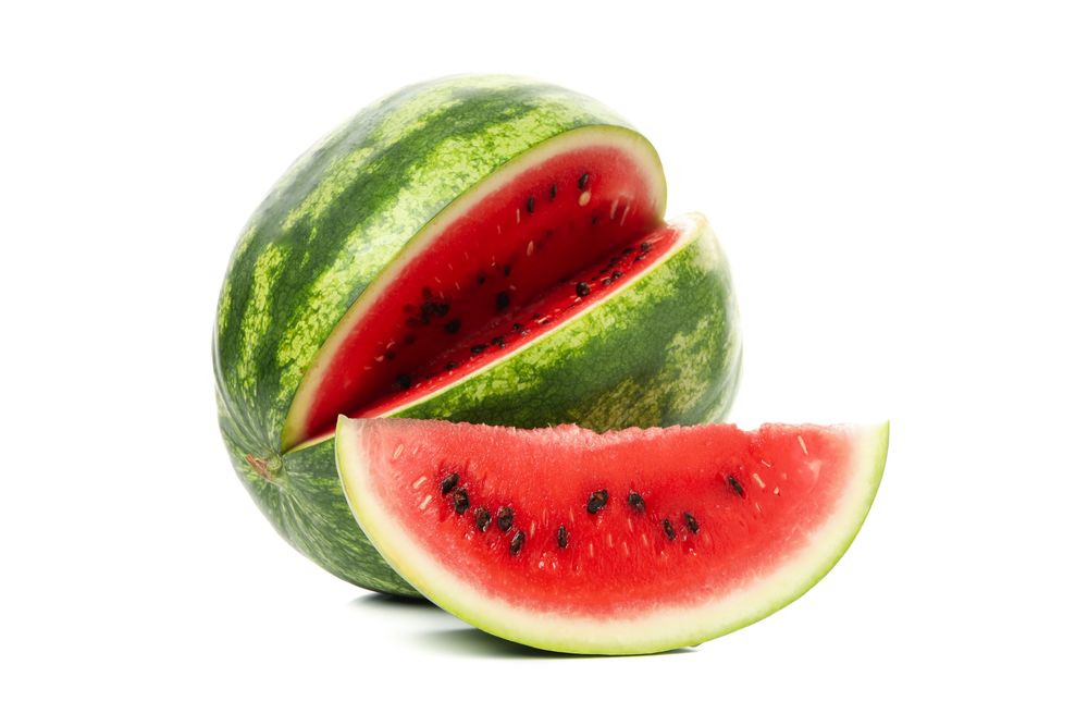 Fresh watermelon isolated on blank background. Summer fruit