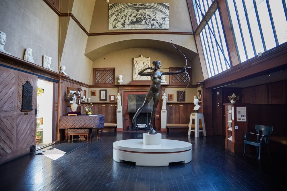Bronze copy of the goddess Diana in the "Little Studio" at Aspect, New Hampshire