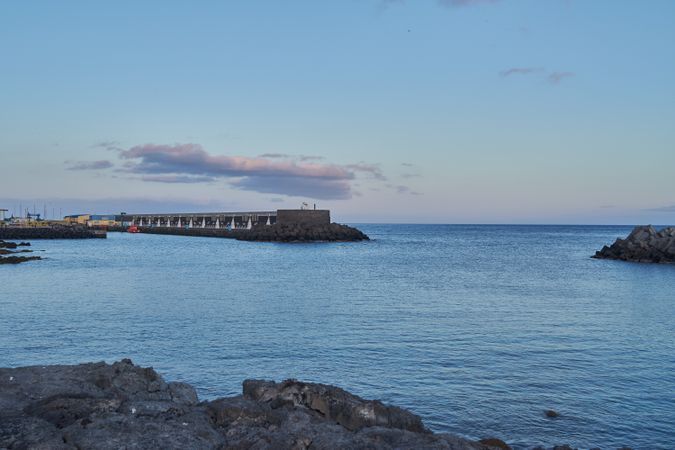 Industrial buildings at ocean