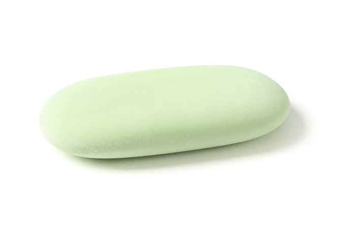 Color eraser with space for text isolated on studio background, closeup