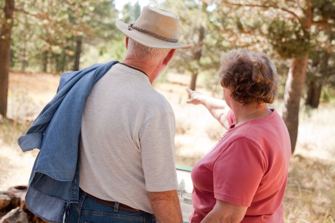 Loving Older Couple Outdoors