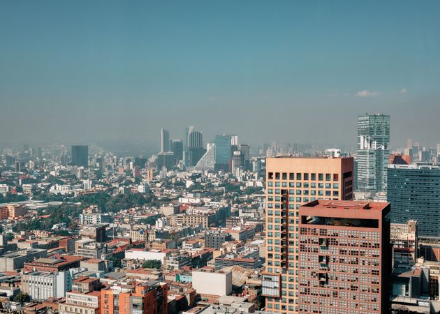 View of high rise buildings in Mexico City