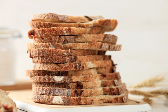 Stack Sliced Sourdough Bread
