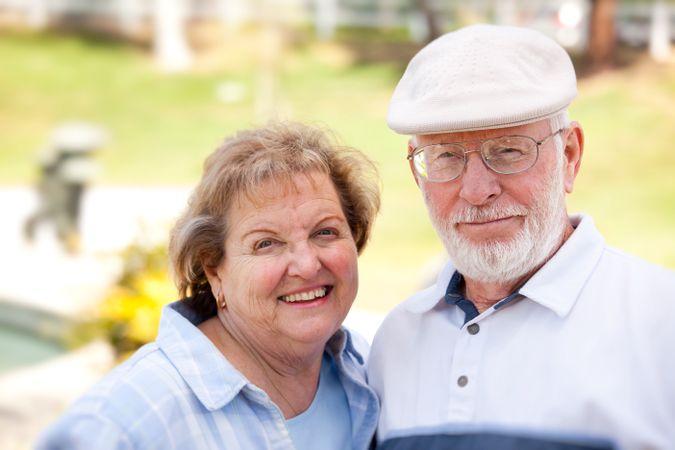 Happy Mature Couple in The Park