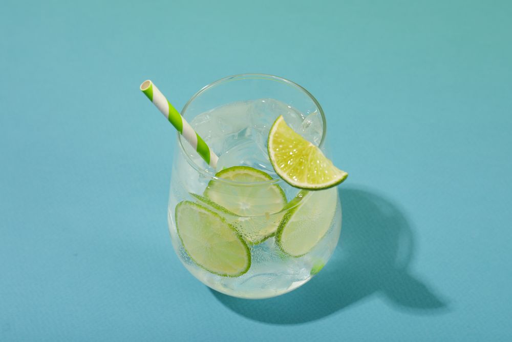 Glass of mojito, delicious fresh summer cocktail
