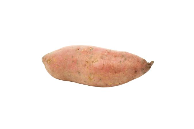 Sweet potato root, isolated on blank background