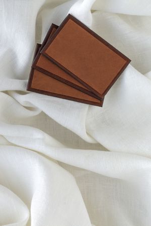 Natural leather labels for price or advertising
