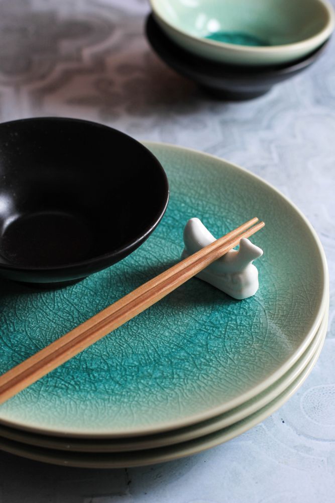 Chopsticks on plate
