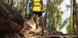 Trail runner on challenging rocky terrain 5kqVDb