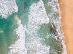 Sea waving near shore