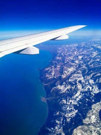 Aerial view from porthole