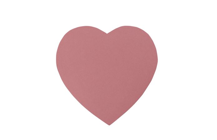 Valentine’s Day large pink heart giftbox isolated on plain background