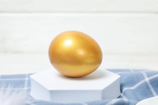 Pension rewards, returns and investment funding concepts, golden egg