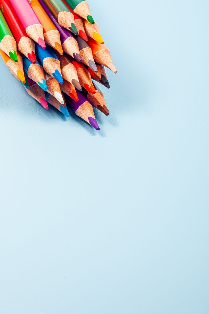 Coloring Pencils With Copy Space