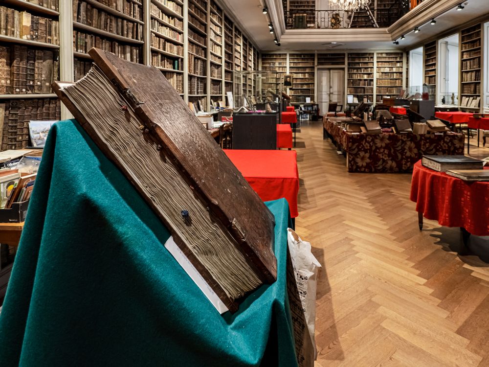 The ancient library of the seminary in Strasbourg.