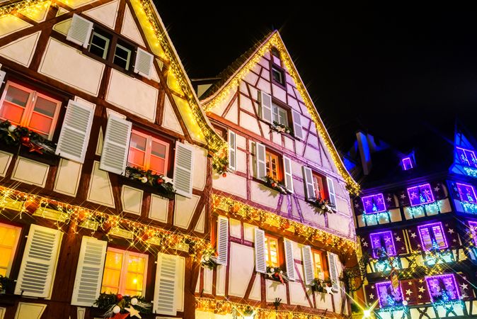 Charming Christmas lights in Colmar, Alsace, France