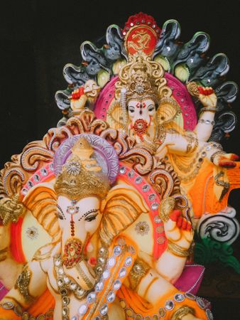 Ganesha Hindu deity figurines