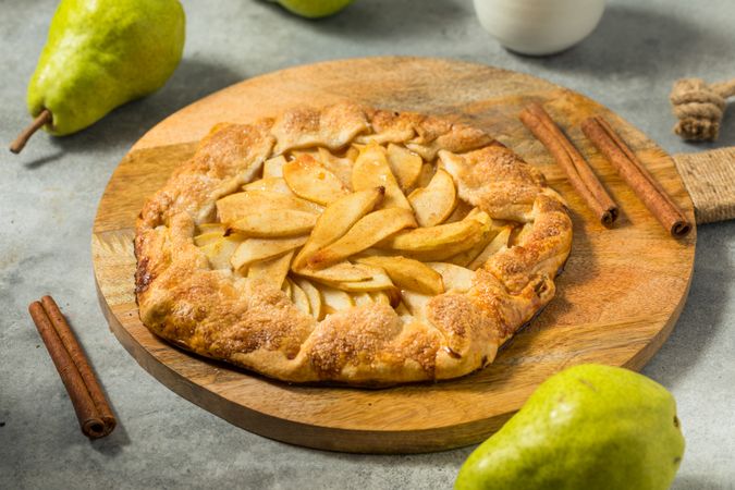 Autumn Sweet Homemade Pear Galette Dessert