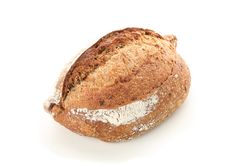 Wheat bread isolated on plain background. Bakery products