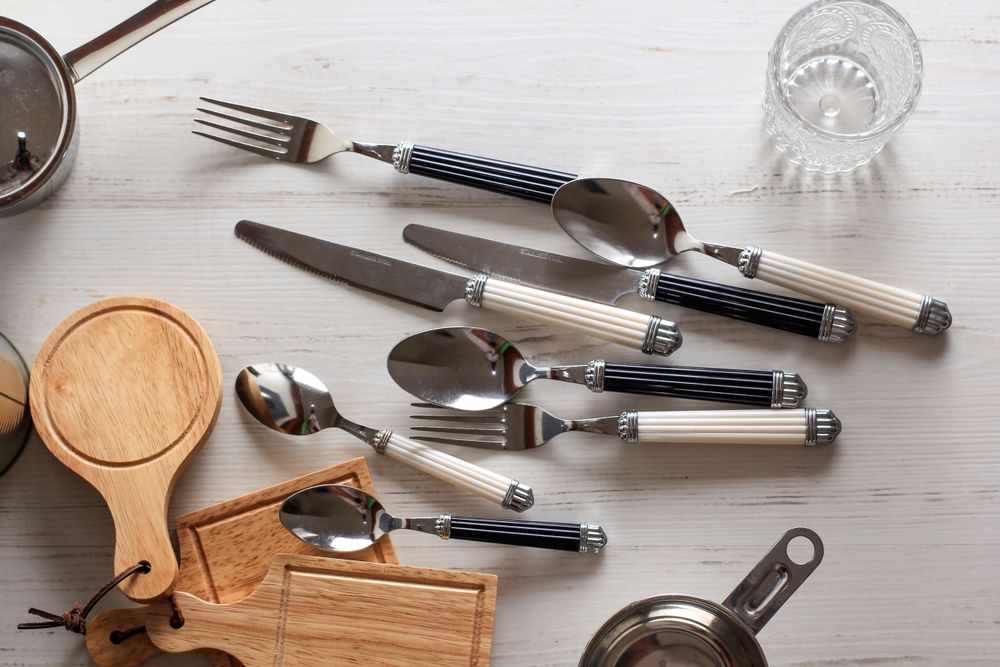 Cutlery on table