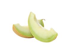 A slice of fresh melon, isolated on plain background