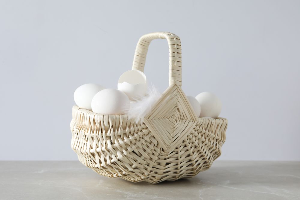 Concept of fresh and natural farm product - eggs