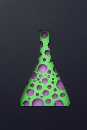 Conical flask cut out