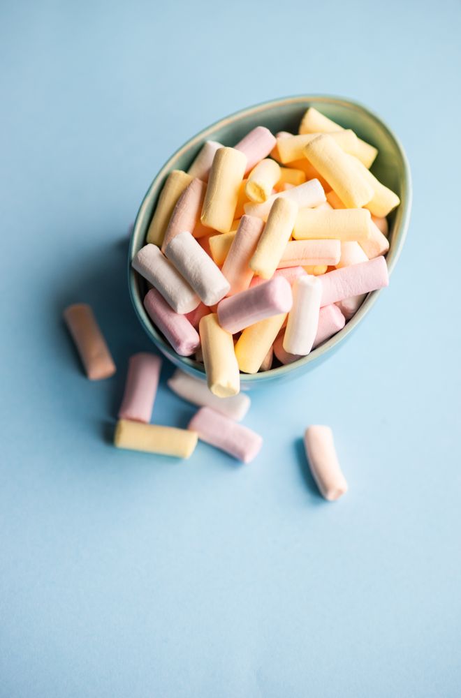 Bowl full of marshmallows