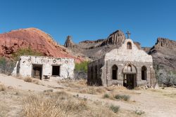 Part of an abandoned "western" movie set in Big Bend Ranch State Park in Brewster County, Texas QbDXKb