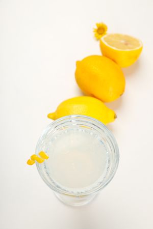 Concept of fresh summer drink - Limoncello cocktail